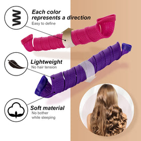 Close-up of CEKEME spiral rod texture showing flexible material that protects hair from snagging
