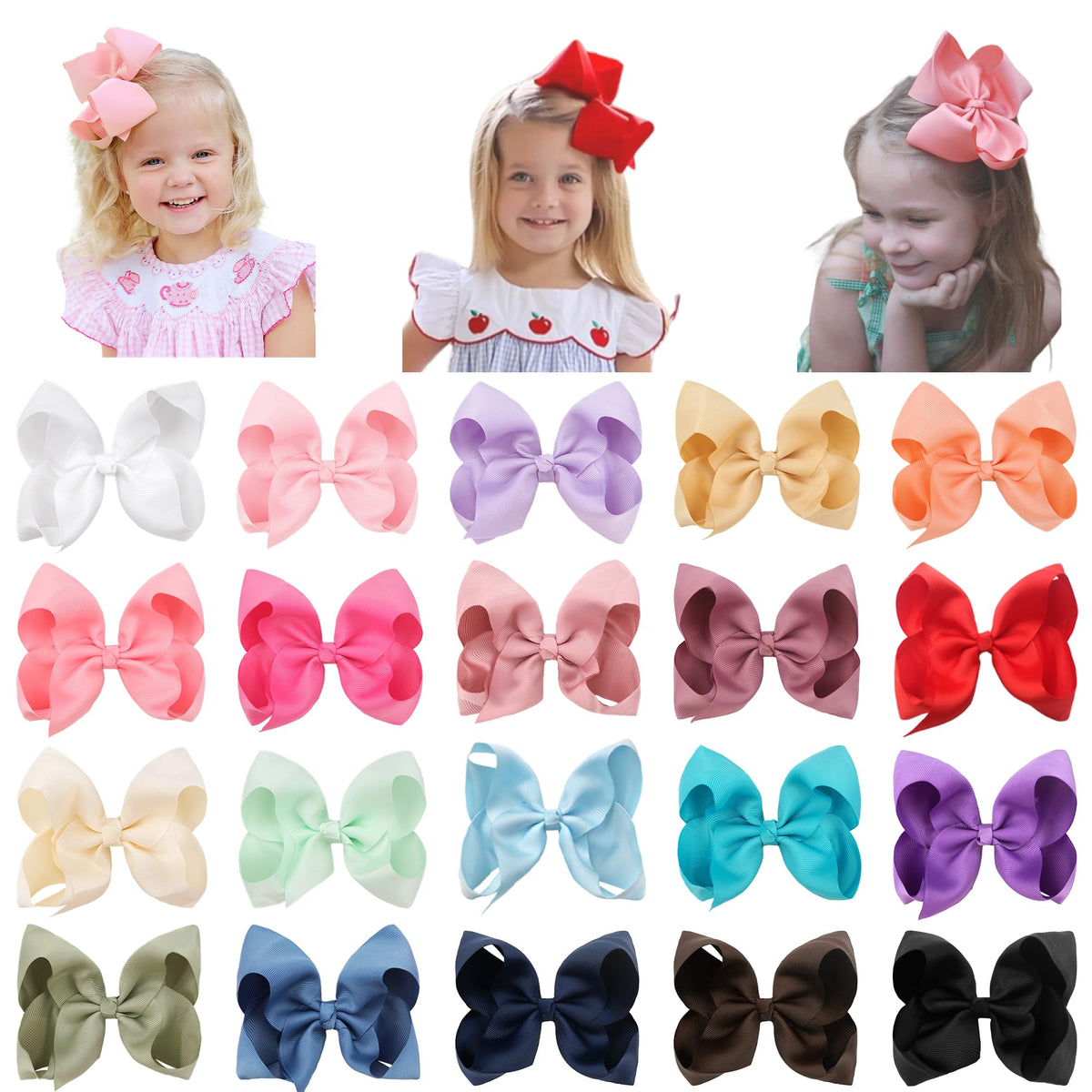 CÉLLOT front view of boxed 20-piece bow set showing quantity and color variety
