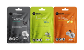 Celavi Cosmetics masks styled on bathroom shelf suggesting daily routine