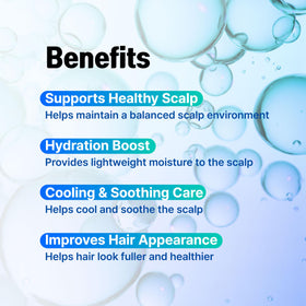 CELDYQUE roll-on being applied to thinning scalp area to improve localized coverage benefit