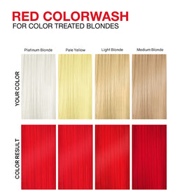 Celeb Luxury shampoo being applied in shower to boost red tones