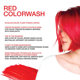 Celeb Luxury rich red lather texture demonstrating even color deposit