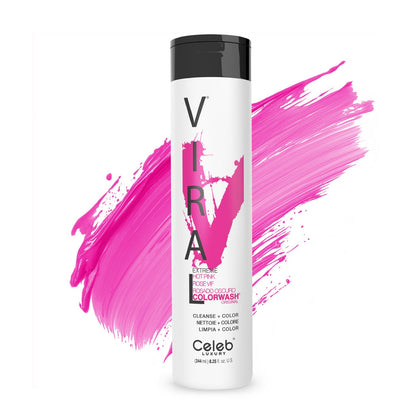 Celeb Luxury front label showing Hot Pink color and product identity for clear selection