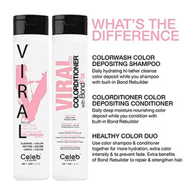 Celeb Luxury label close-up highlighting bond-rebuilder ingredient benefits