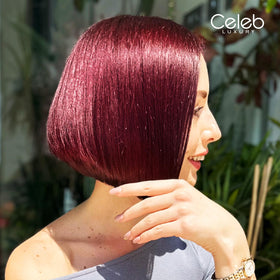 Celeb Luxury product label close-up showing ingredients and BondFix benefit clarity