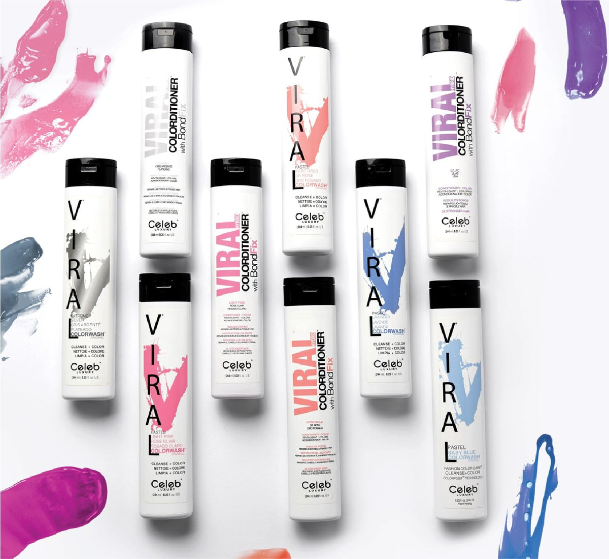 Celeb Luxury bottle next to hand showing product size and travel-friendly benefit