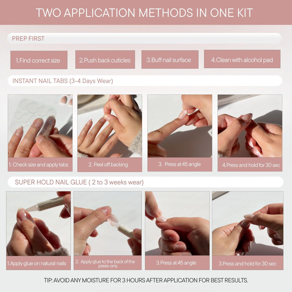 Celebritips size selection display showing 16 inclusive sizes for precise fit