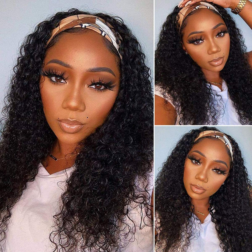 Celiarita front view of headband wig showing natural hairline and instant wear benefit