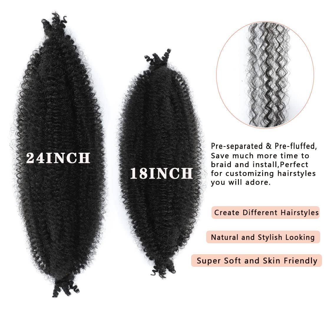Celie pre-separated strands displayed to show quick installation benefit