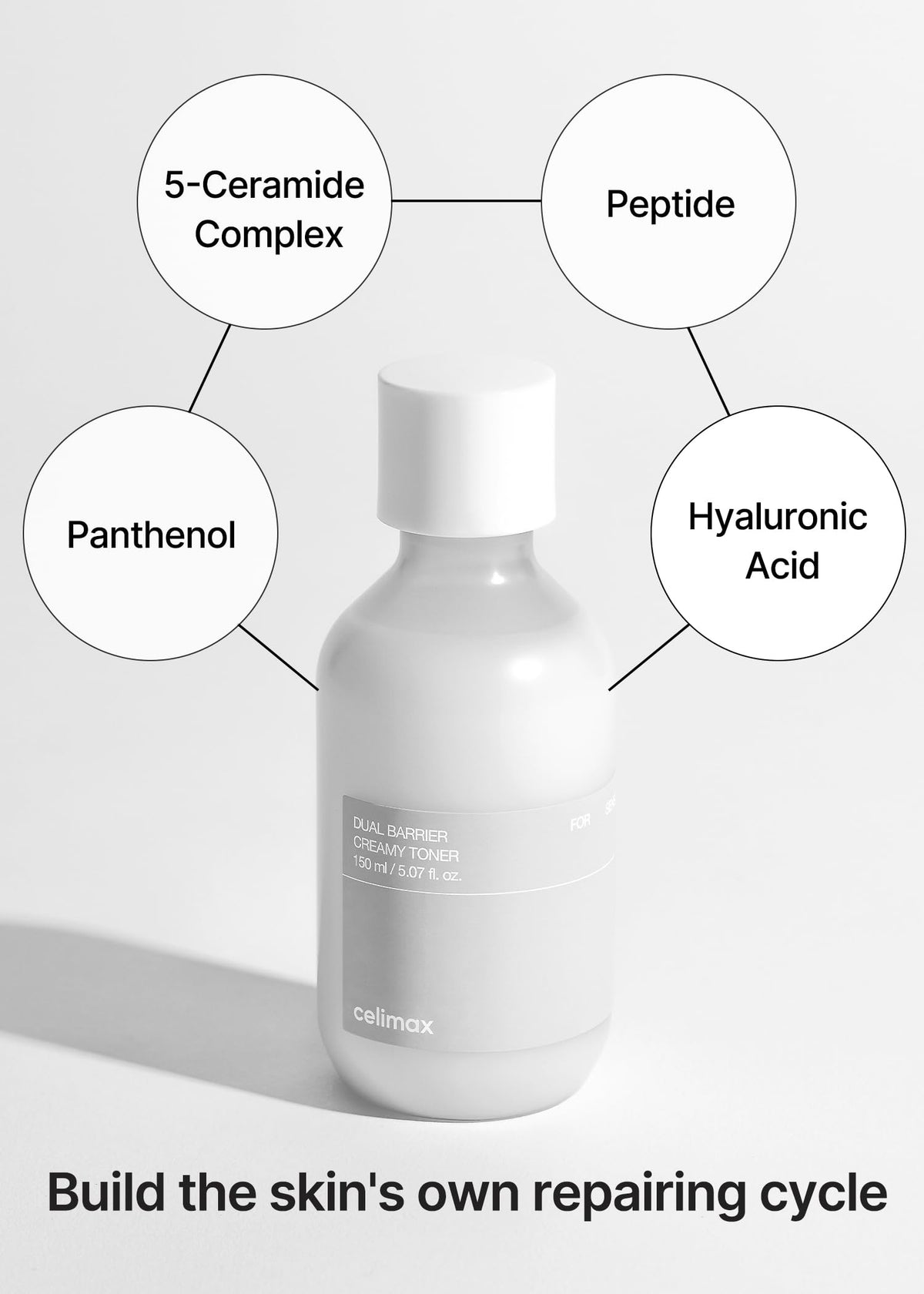 celimax toner applied on hand to show smooth finish and non-sticky hydration