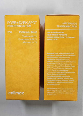 celimax before and after skin texture image showing improved clarity and pores