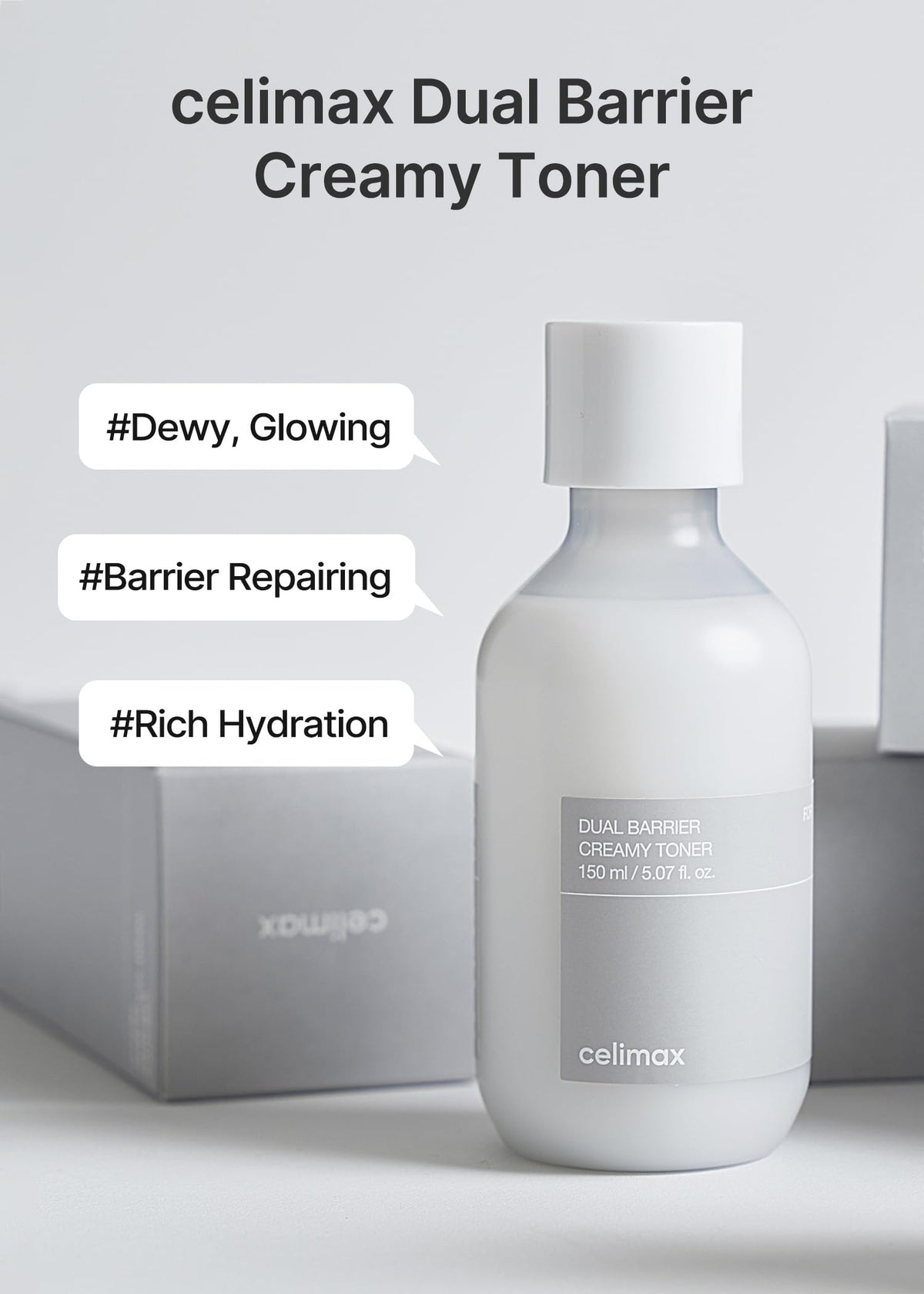 celimax creamy texture close-up highlighting milky feel and quick absorption benefit
