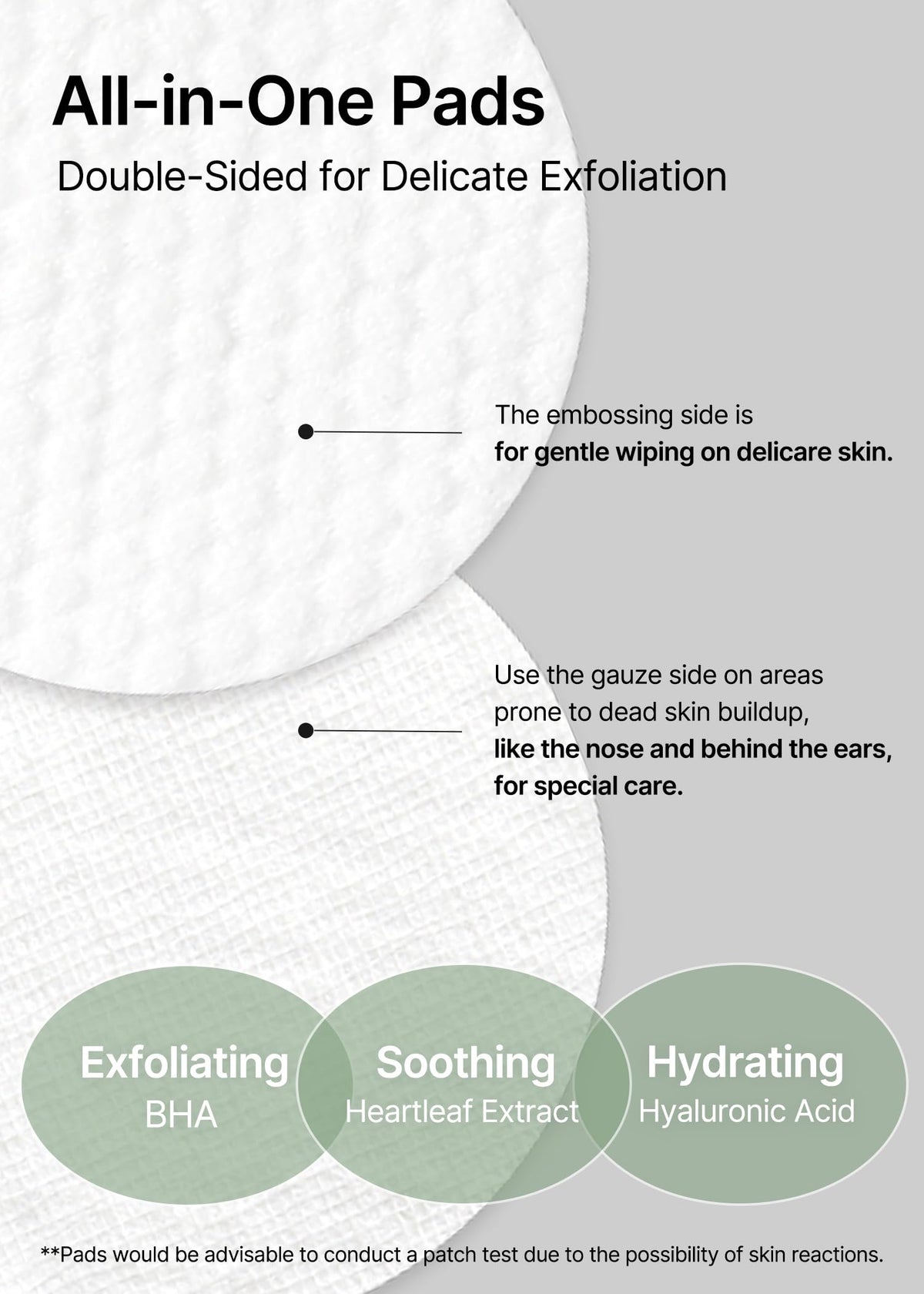 celimax gauze side texture close-up for stronger physical exfoliation benefit