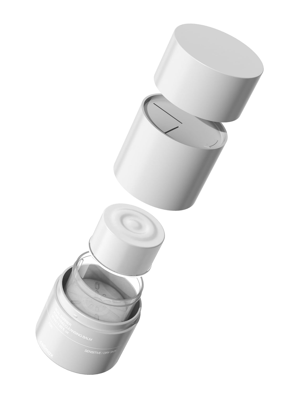 celimax held in hand for scale, indicating travel-friendly 50ml refill convenience