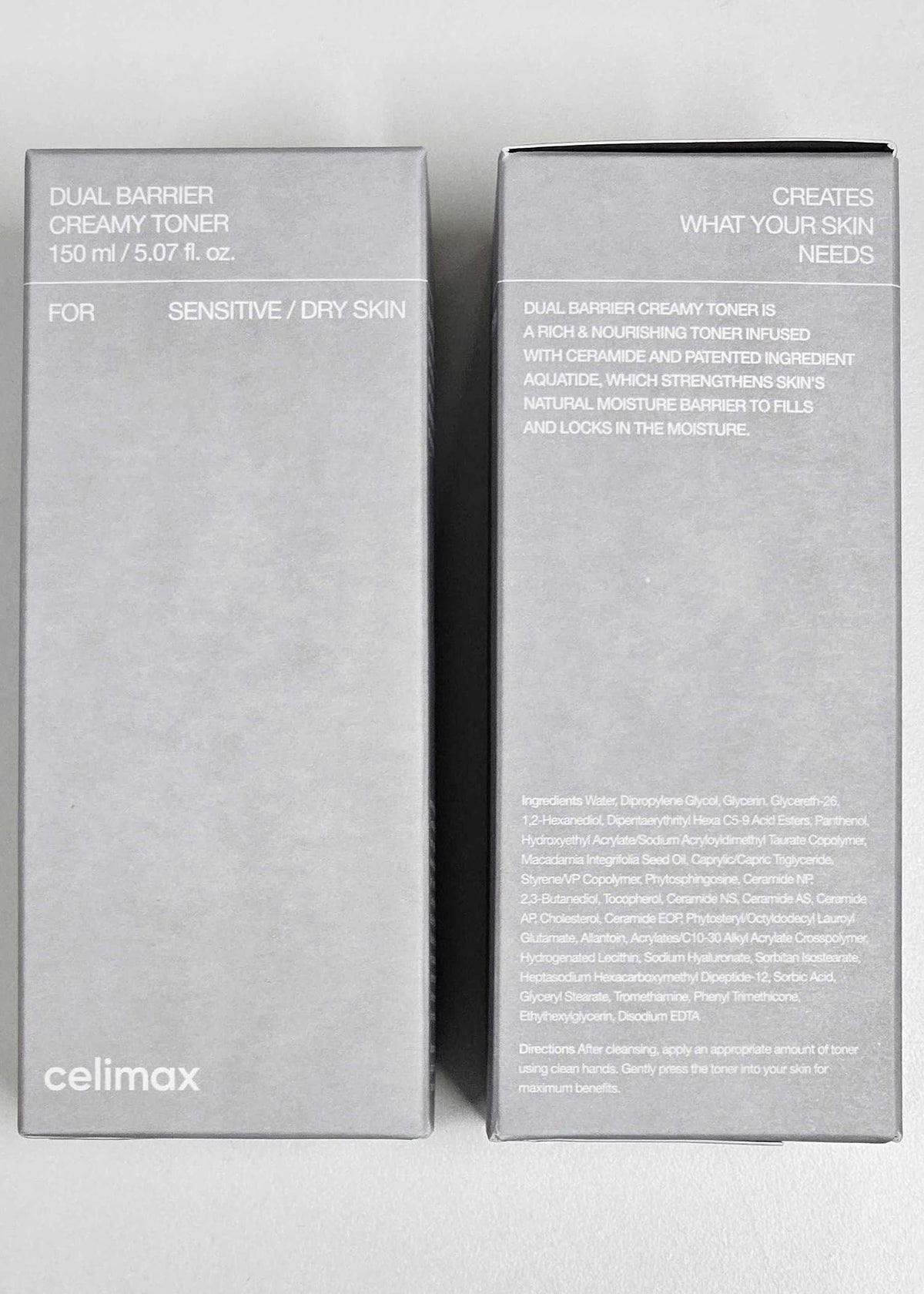 celimax on bathroom shelf in lifestyle scene, suggests everyday calming skincare ritual