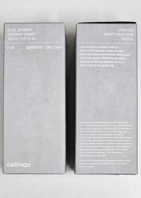 celimax on bathroom shelf in lifestyle scene, suggests everyday calming skincare ritual