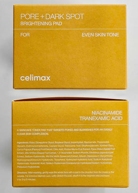 celimax pads on bathroom vanity conveying daily skincare routine