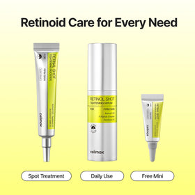 celimax retinal booster close-up dropper delivering targeted drops to treat fine lines