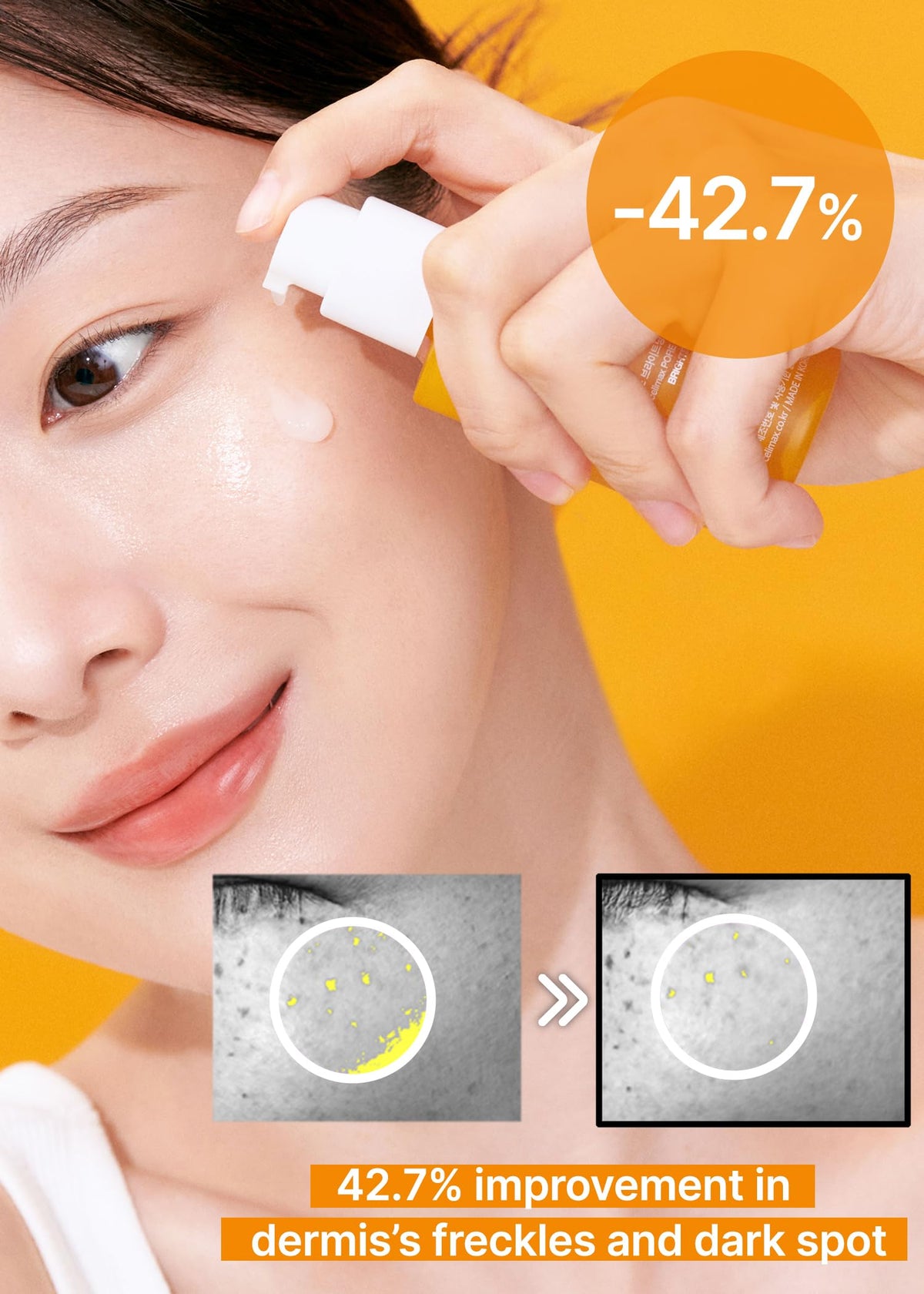 celimax serum on hand application illustrating smooth, non-sticky finish