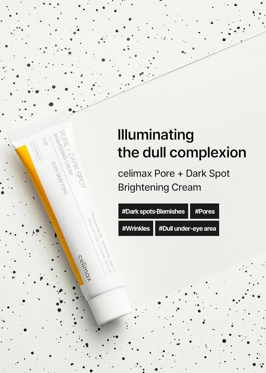 celimax texture close-up displaying lightweight creamy formula and hydration