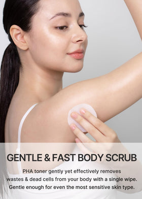 celimax soaked pad texture saturated with solution highlighting gentle exfoliation