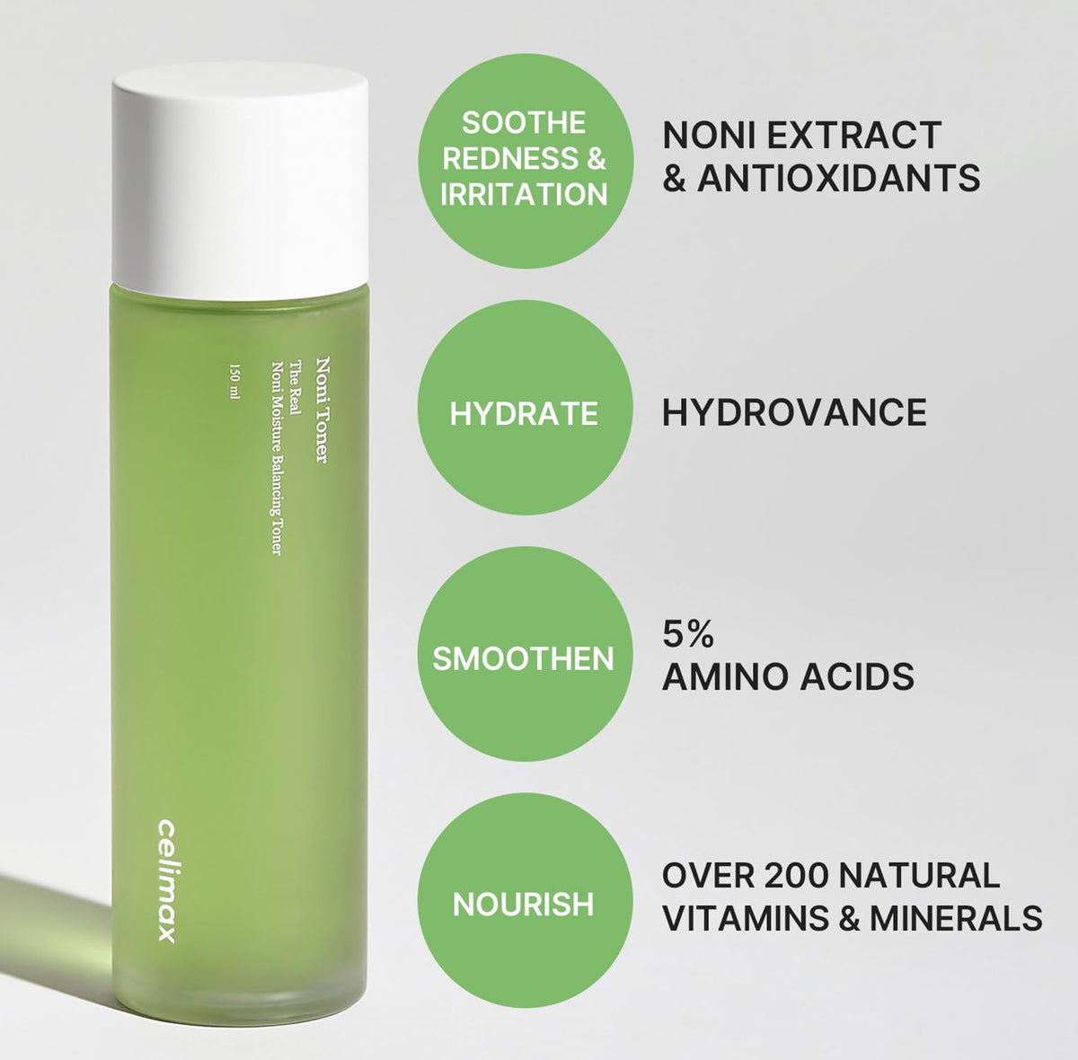celimax toner staged in bathroom routine setup for layering convenience benefit