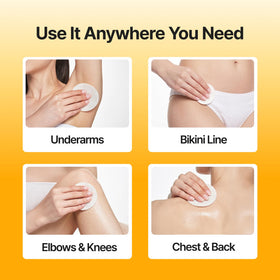 visual of active ingredients with celimax branding, communicating exfoliation and tone support benefit