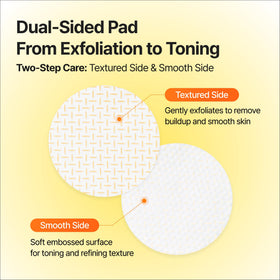 celimax pad close-up of silicone grid and embossed side, highlighting gentle exfoliation benefit