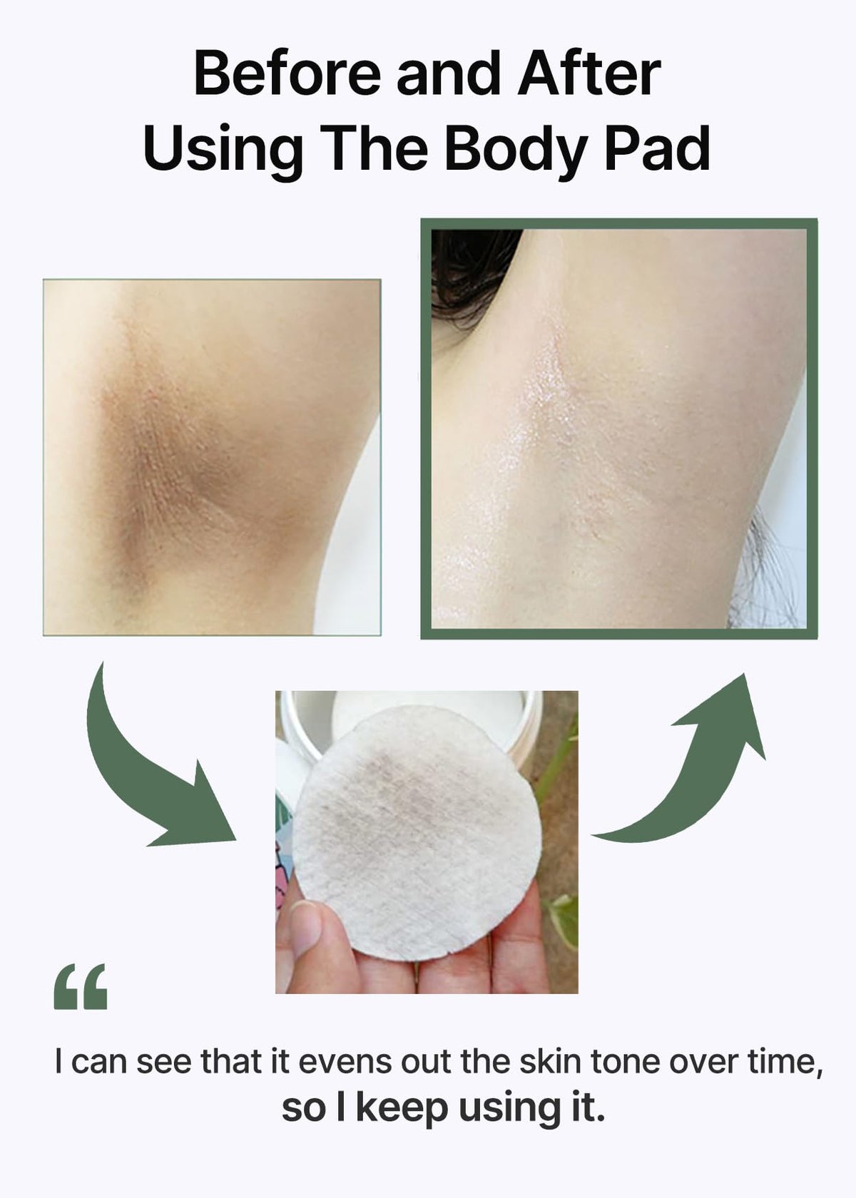 celimax underarm application photo showing gentle swipe calming irritation