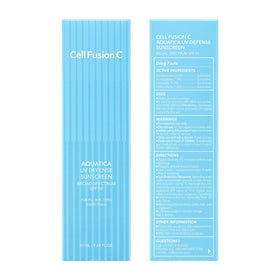 Cell Fusion C label and ingredients list emphasizing Phyto PDRN and reef-friendly formula