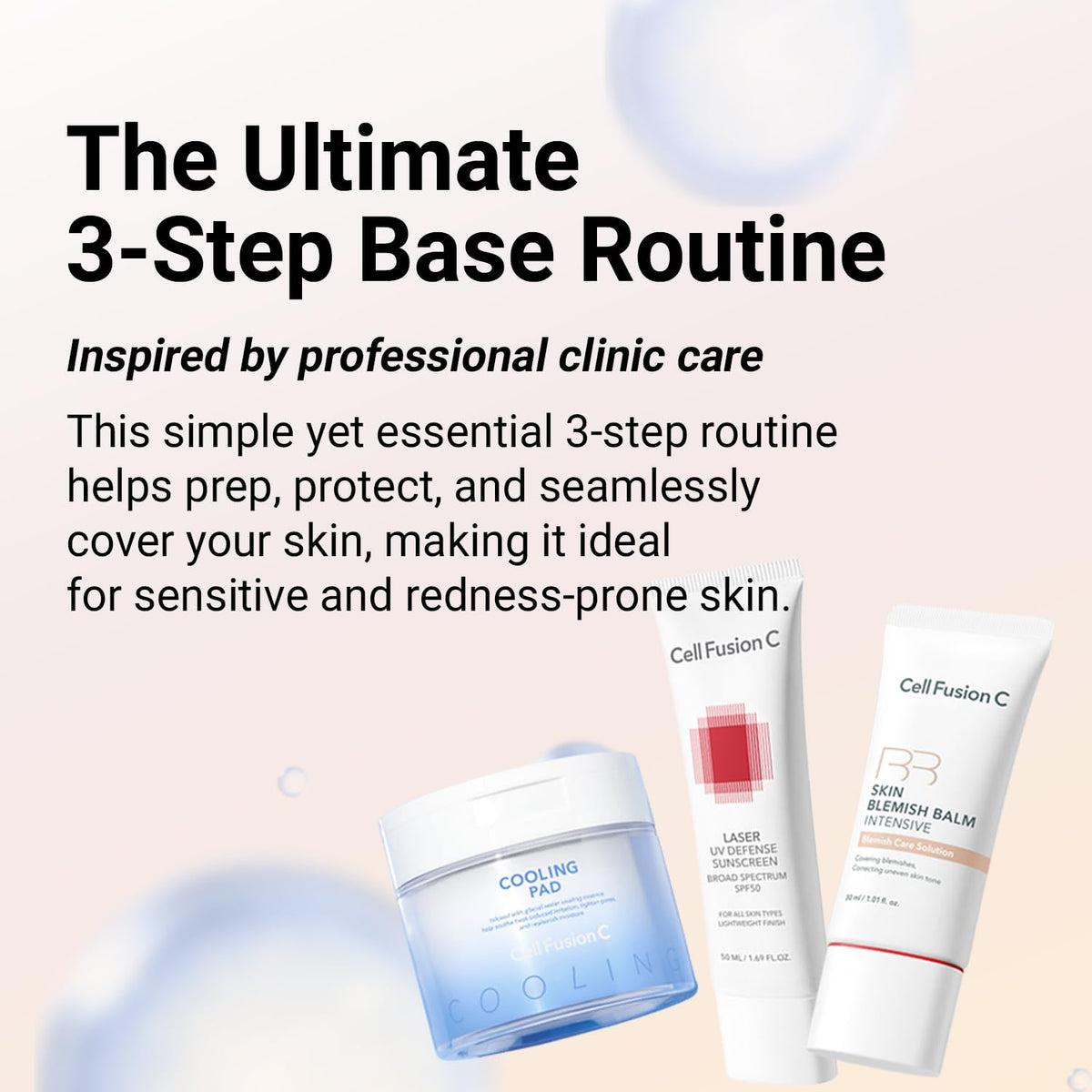 Cell Fusion C top label view showing ingredient emphasis and clinical skincare positioning benefit