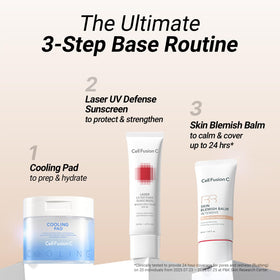 Cell Fusion C before and after image showing reduced redness and blurred pores