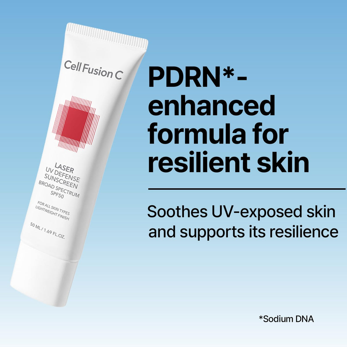 Cell Fusion C label closeup highlighting Phyto PDRN and barrier support