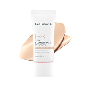 Cell Fusion C front packaging showing natural light shade and benefit of even coverage