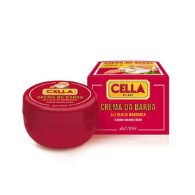 CELLA front tub Milan 150g showing packaging and product identity for trusted shave
