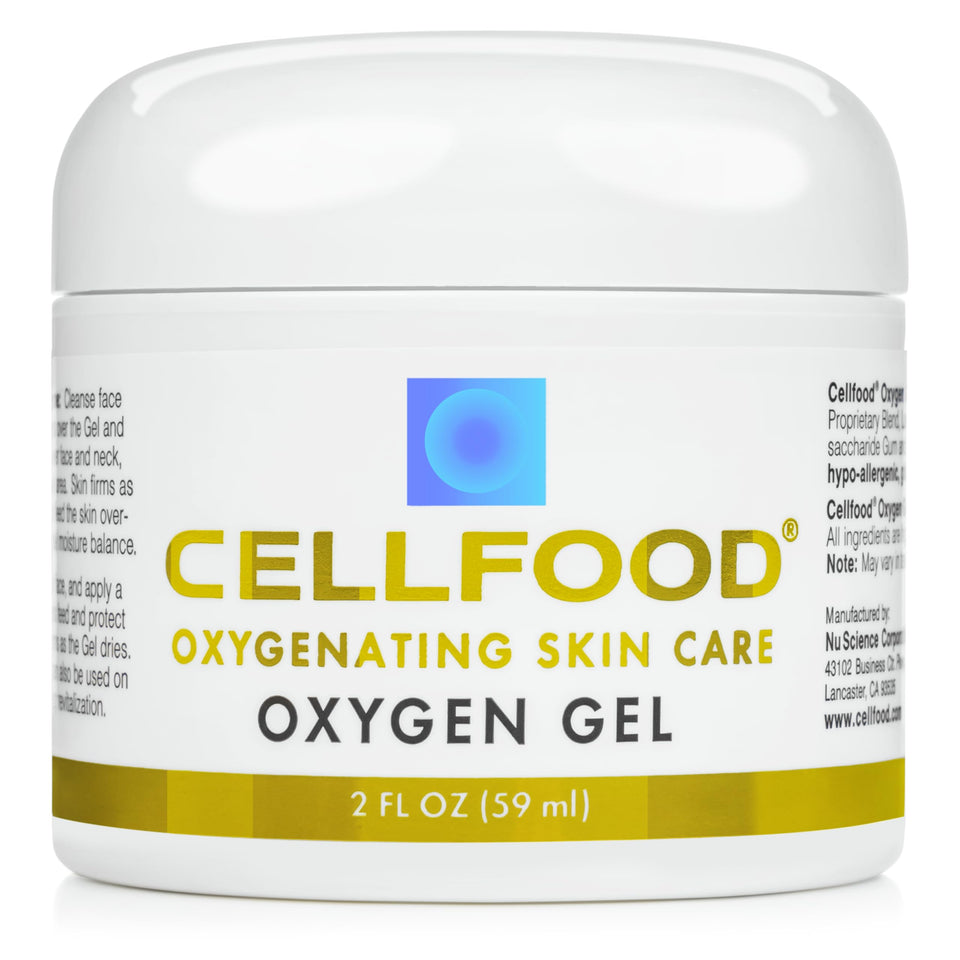 Cellfood front label showing product name and size, highlighting credibility