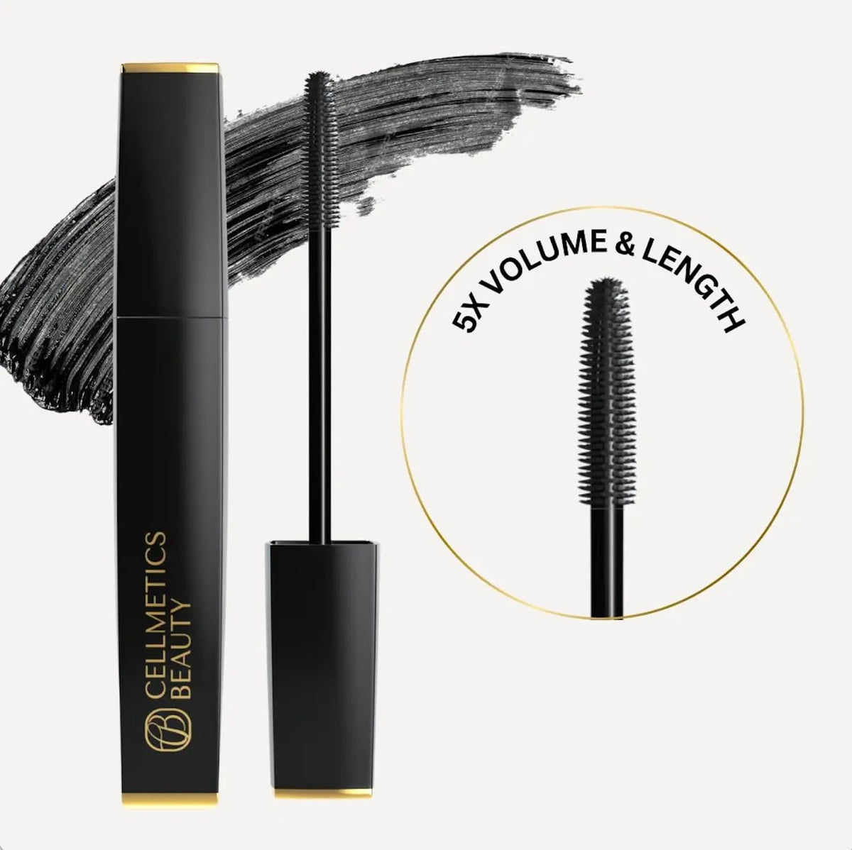 Cellmetics Beauty applying mascara on mature lashes for visible lift benefit