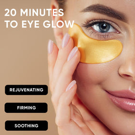 CÉLOR golden under eye patch close-up showing hydrogel texture and nourishing glow