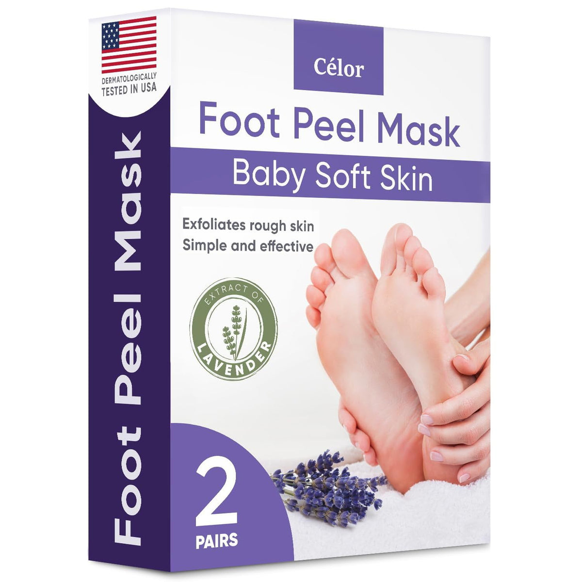 CÉLOR peeled foot texture showing smoother skin after shedding benefit