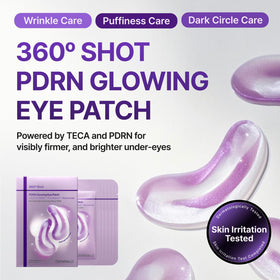 CENTELLIAN 24 violet-marble hydrogel patch close-up, hydrated and soothing