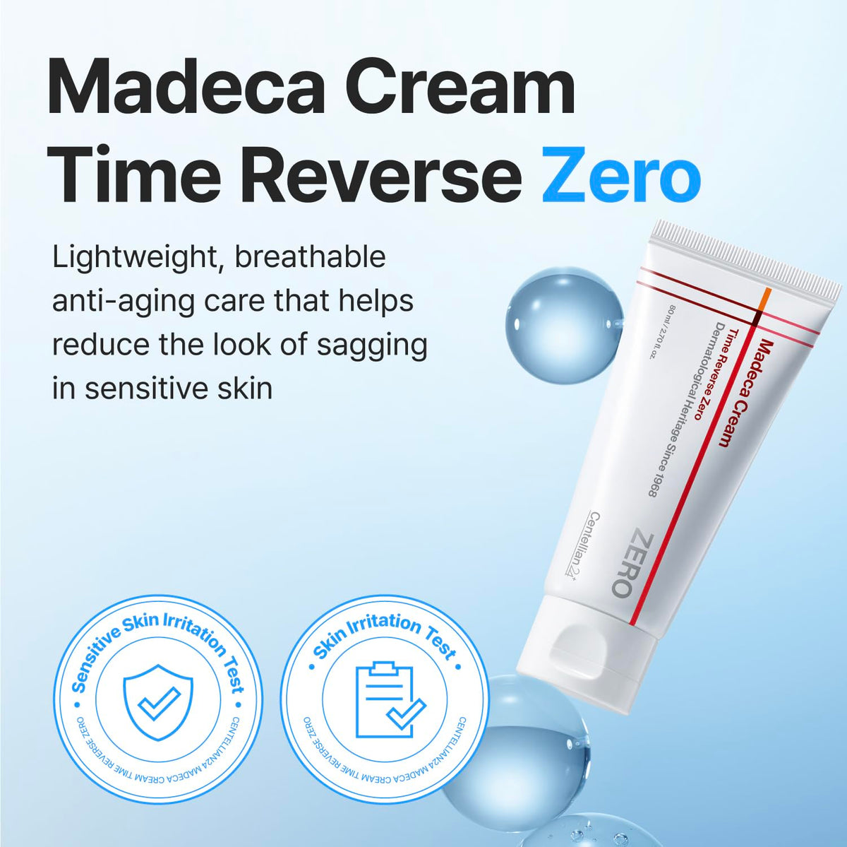 CENTELLIAN 24 cream texture swipe illustrating lightweight, non-greasy hydration