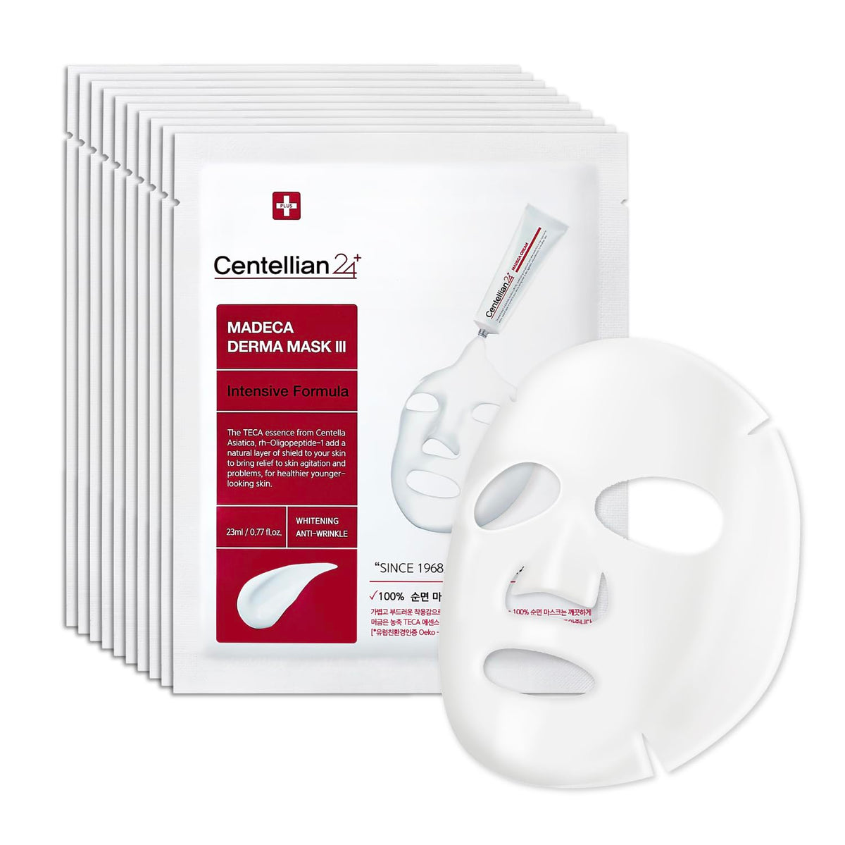 CENTELLIAN 24 front packaging showing 10 masks for soothing hydration