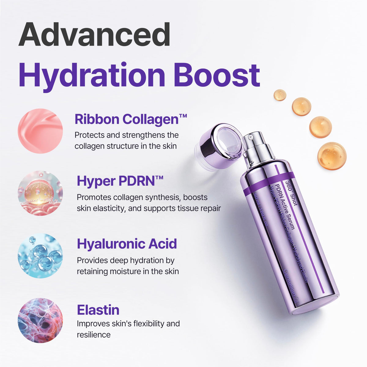 centellian24 serum poured on hand illustrating hydration and non-greasy finish benefit