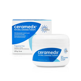 Ceramedx front packaging showing 6 oz jar and unscented label benefit