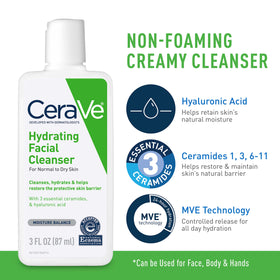 CeraVe AM SPF 30 lotion texture swatch showing lightweight hydration and protection