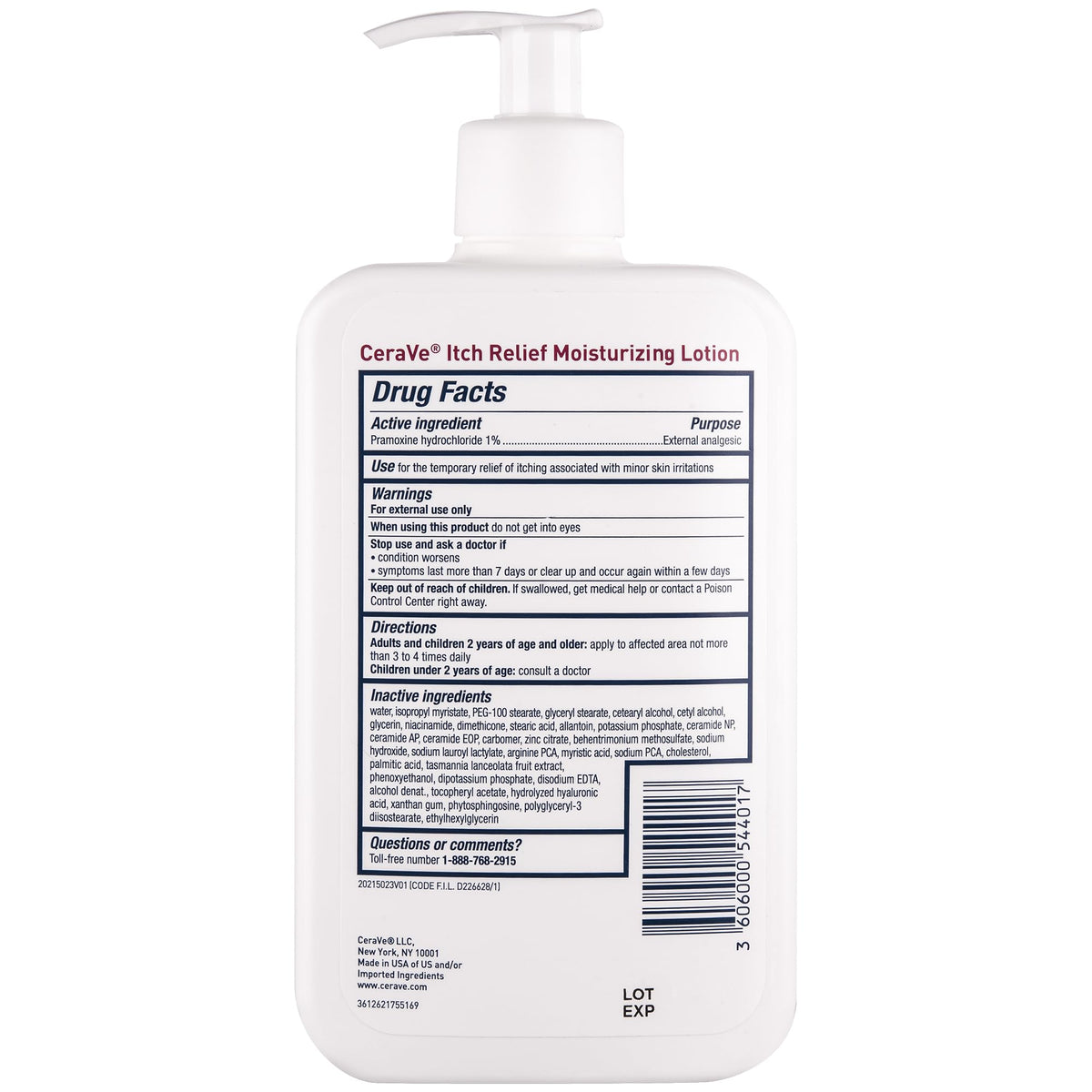 CeraVe lotion texture on hand from pump illustrating fast-absorbing feel