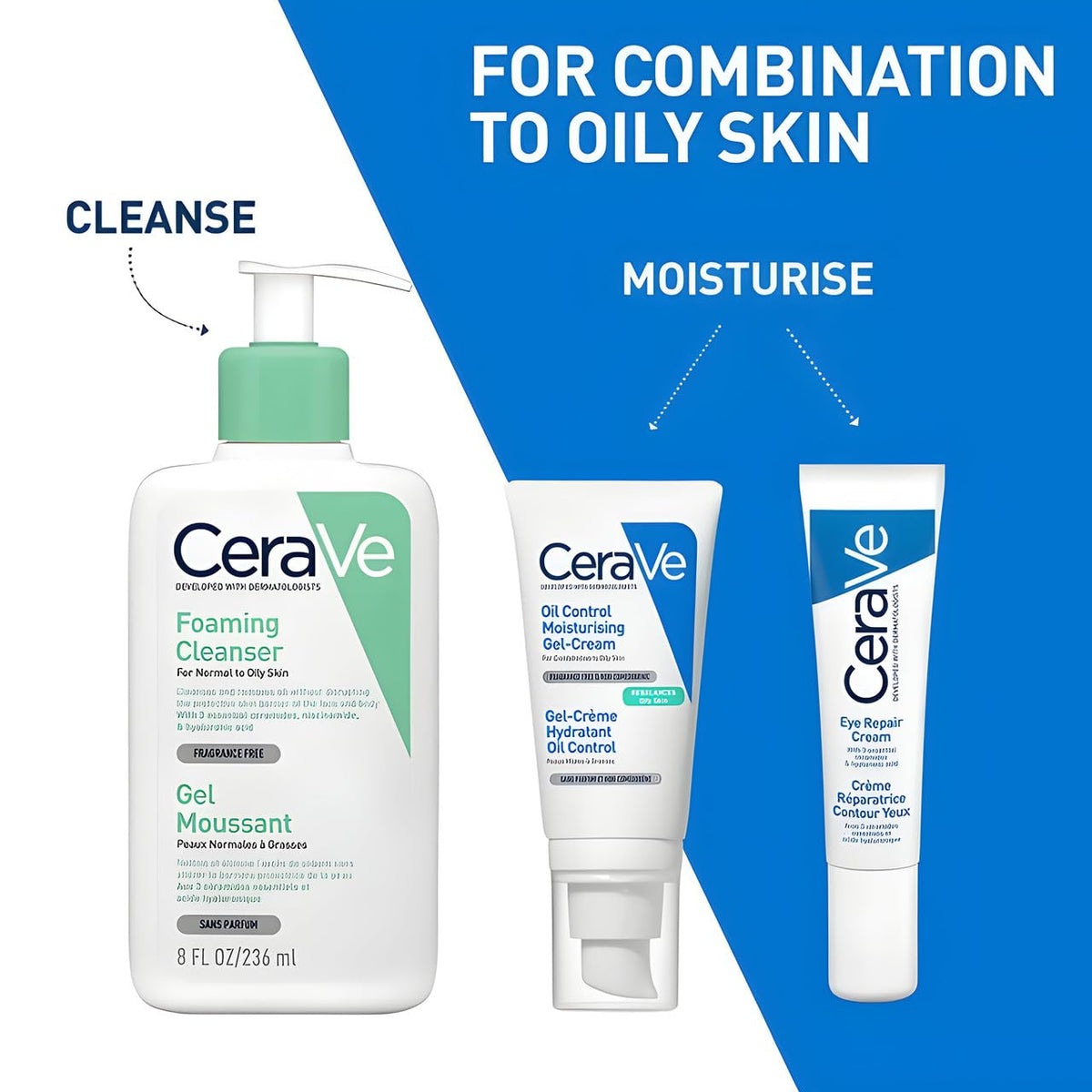 CeraVe applied on hand demonstrating oil-control and non-greasy finish