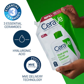 CeraVe cleanser on bathroom counter illustrating everyday skincare routine compatibility