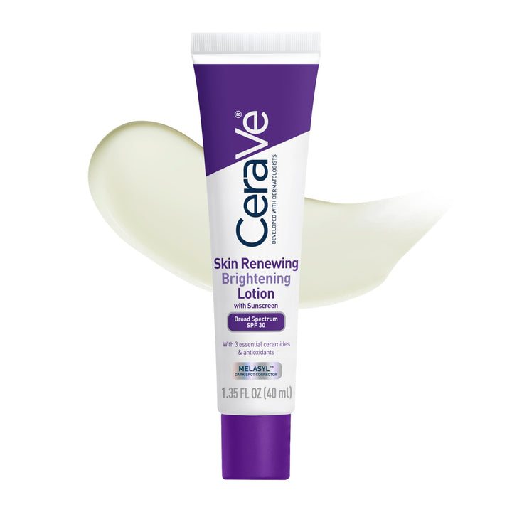 CeraVe front packaging showing brightening lotion and SPF 30 protection benefits