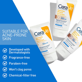 CeraVe cap and label detail showing ingredient and SPF info